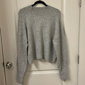 & Other Stories Grey Mock Neck Sweater